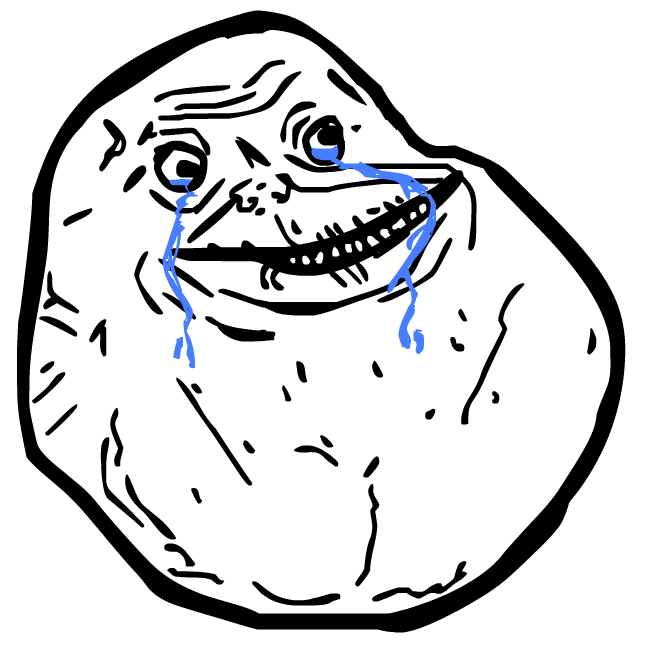 Forever Alone Meme Transparent PNG Image