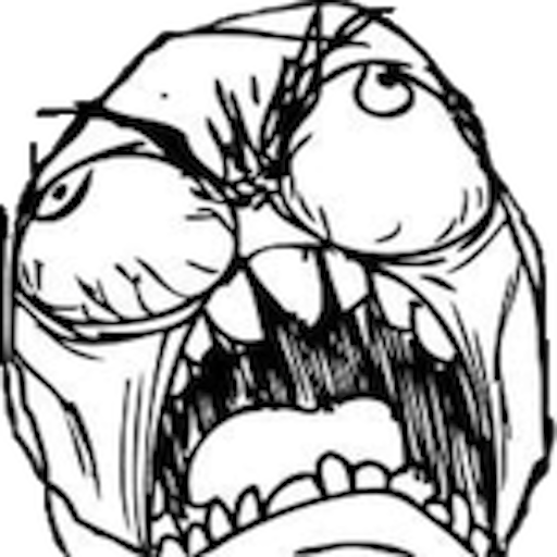 Angry Troll Face Meme Transparent PNG Image