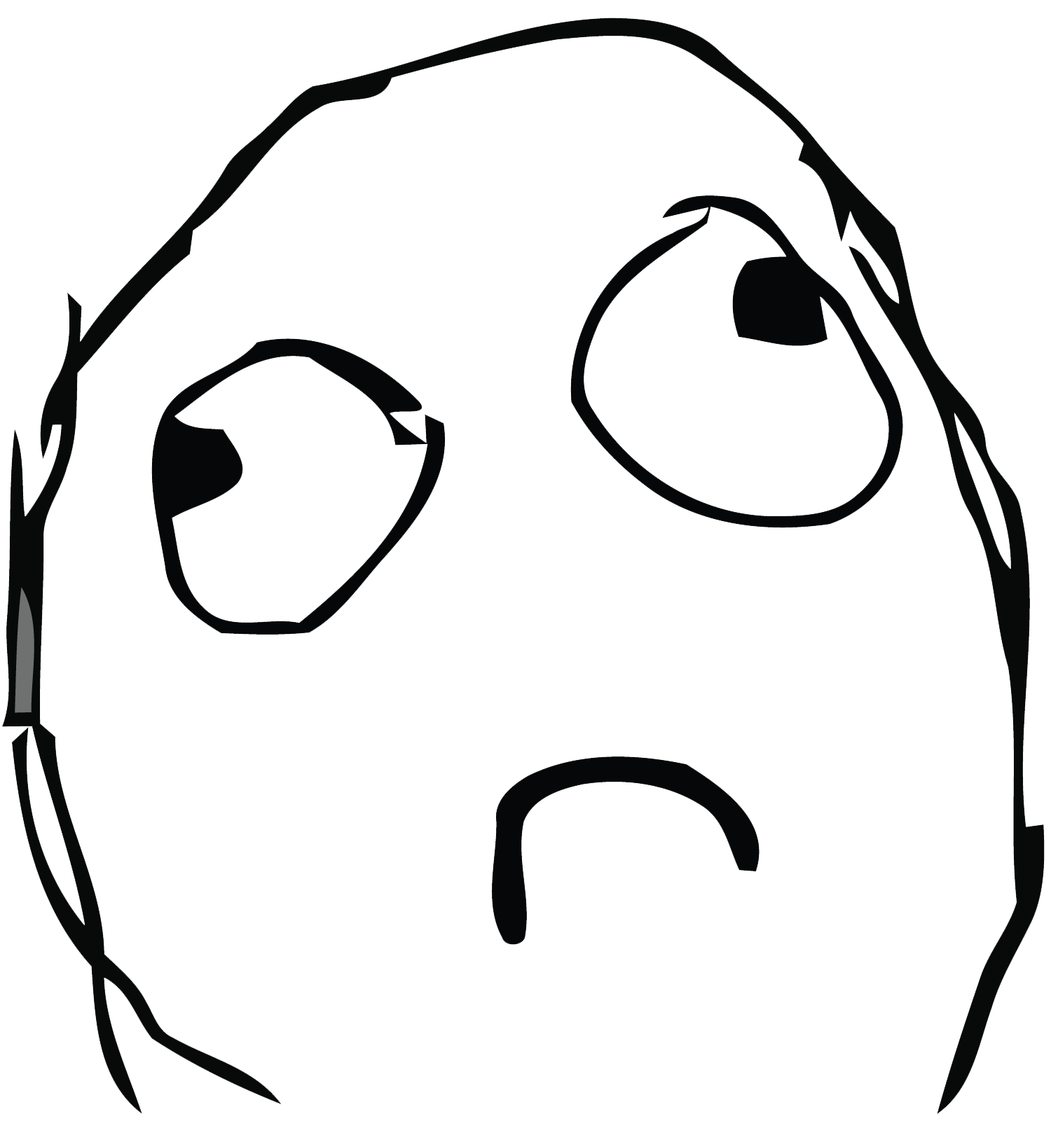 Sad Face Meme Transparent PNG Image