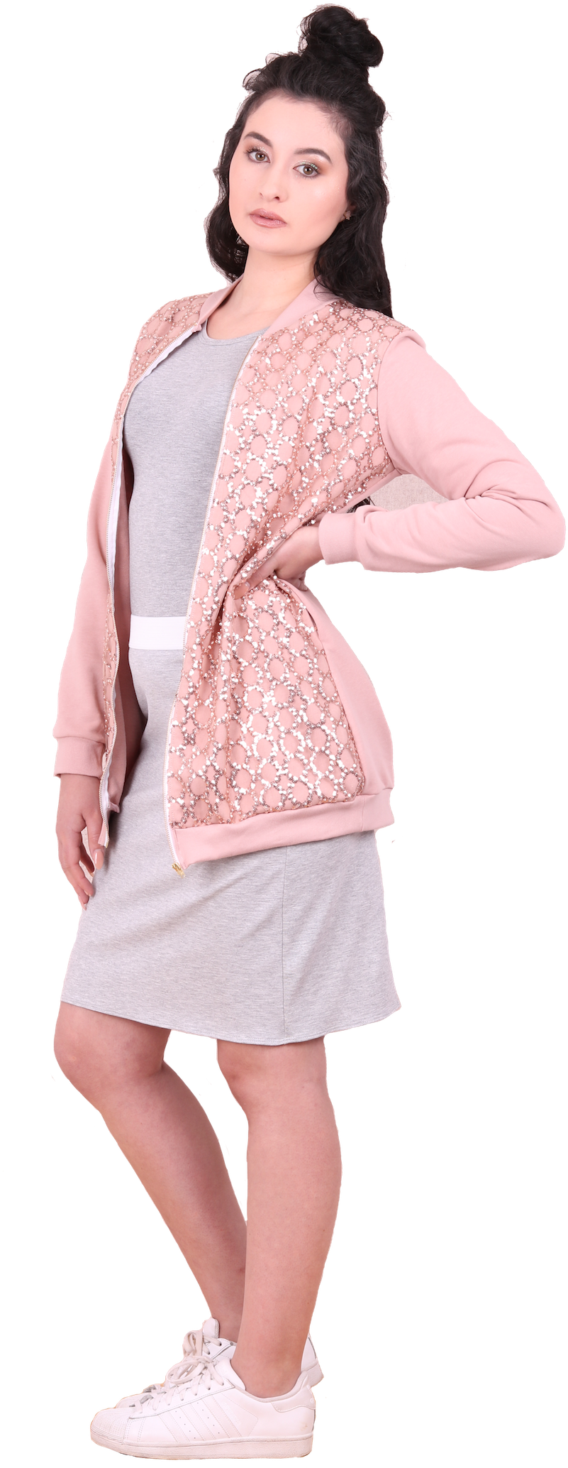 Pink Jacket Girl Transparent PNG Image