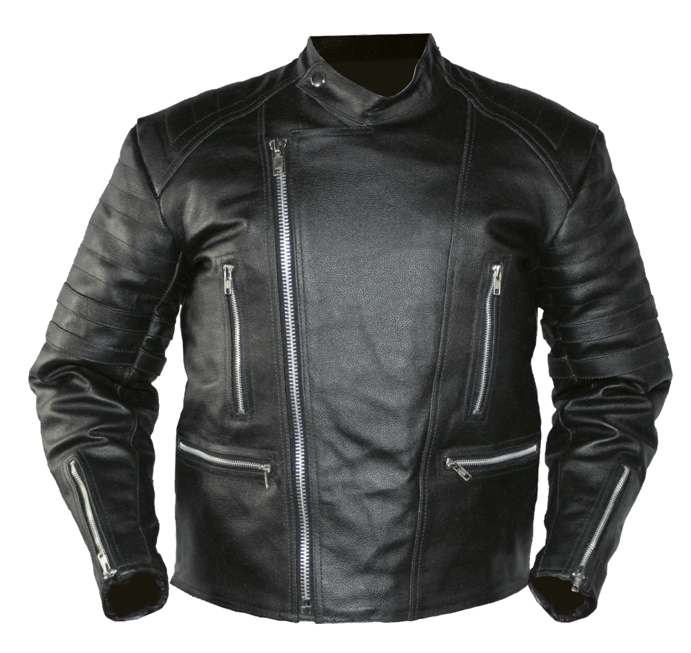 Black Leather Jacket Transparent PNG Image
