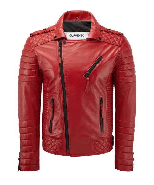 Leather Jacket Red Transparent PNG Image