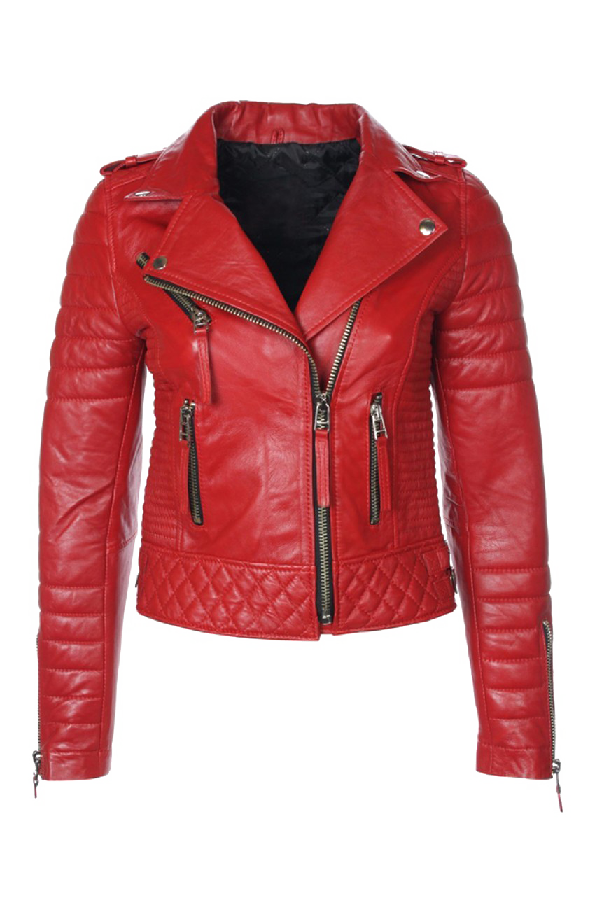 Leather Jacket Red Transparent PNG Image