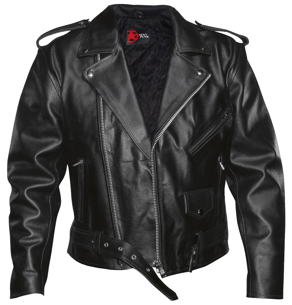 Leather Jacket Black Transparent PNG Image