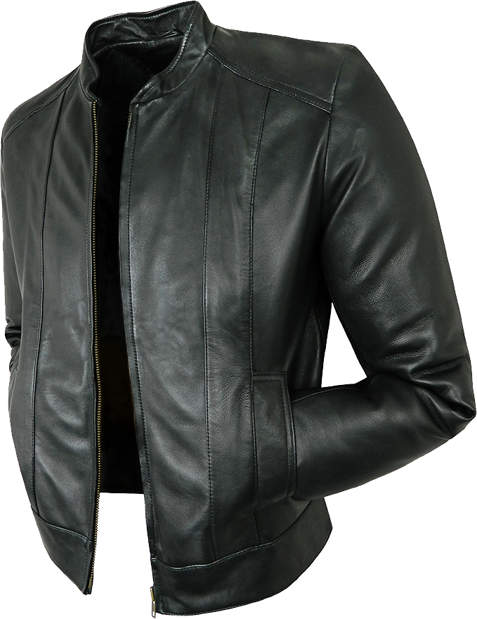 Leather Jacket Black Transparent PNG Image