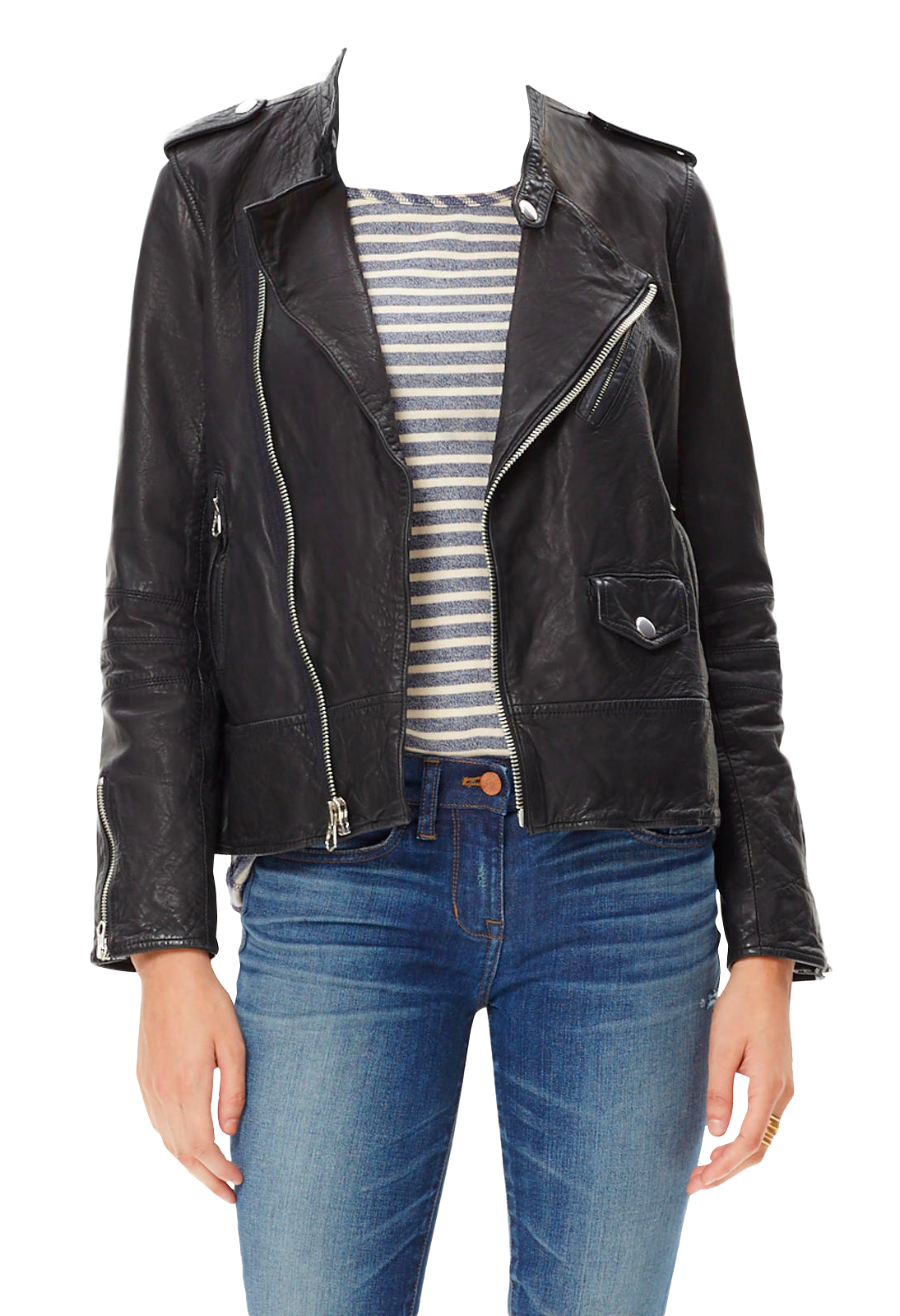 Leather Jacket Casual Transparent PNG Image