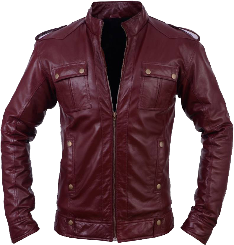 Leather Jacket Casual Transparent PNG Image