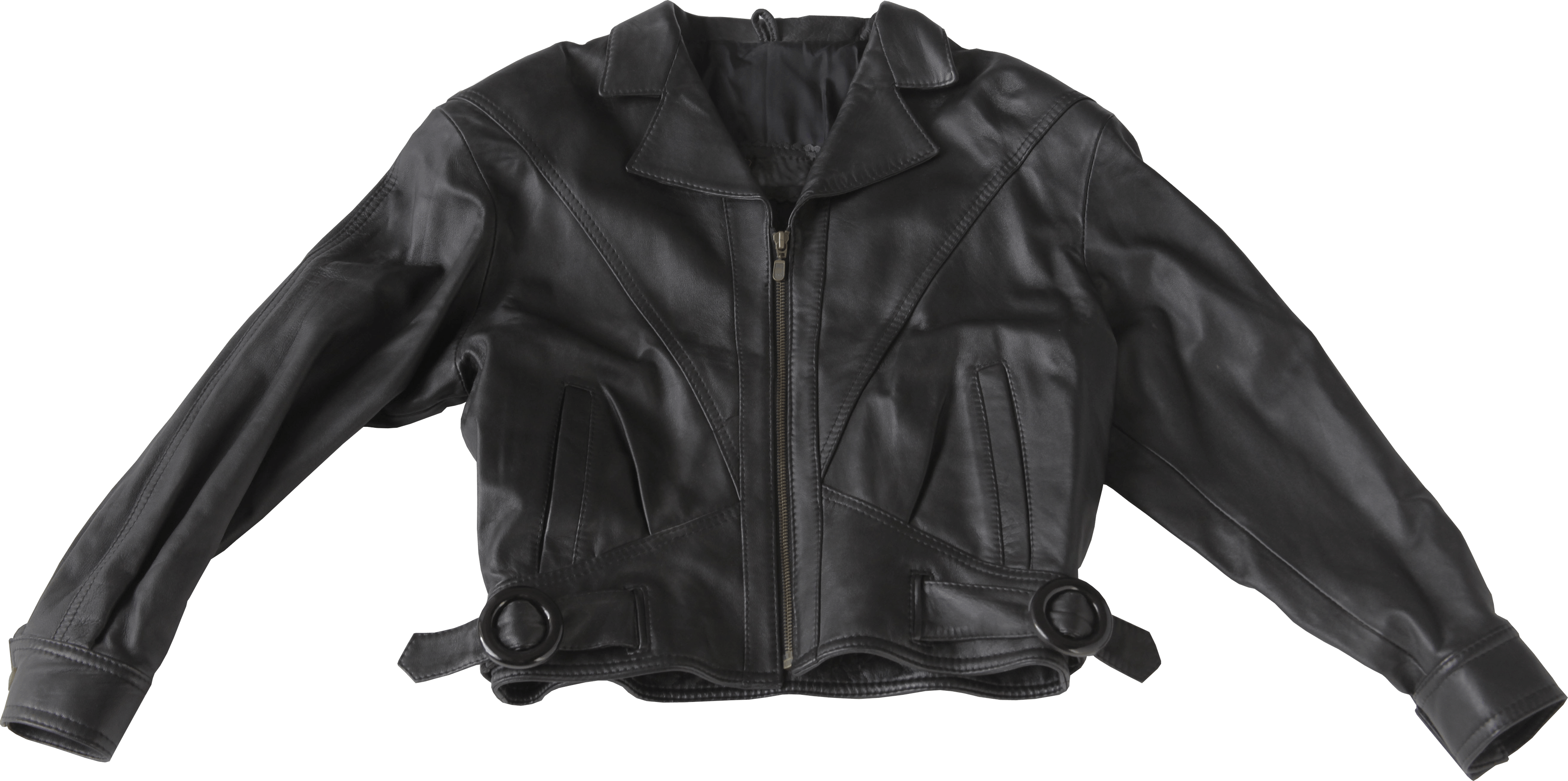 Black Leather Jacket Transparent PNG Image
