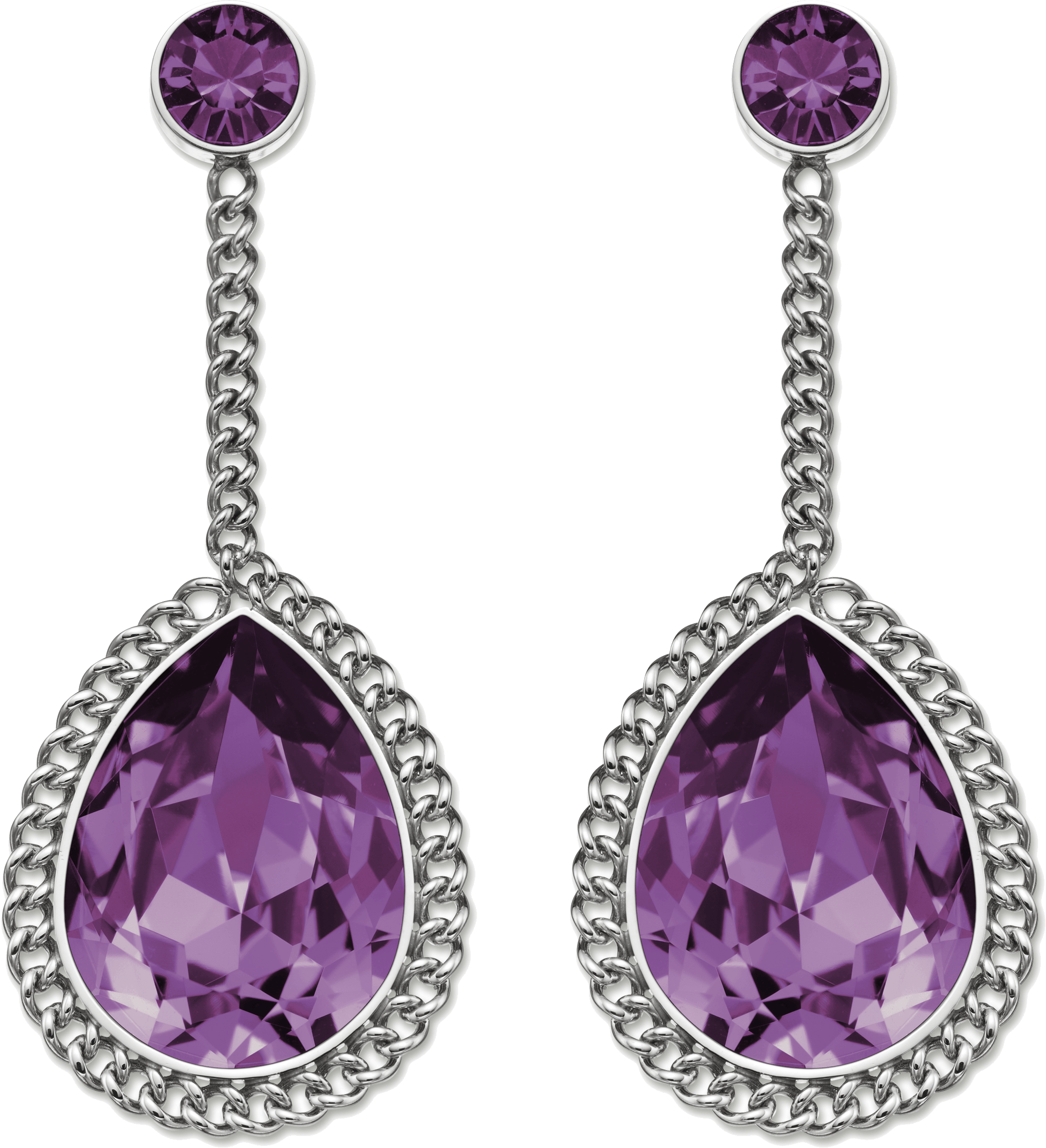 Diamond Earrings Transparent PNG Image