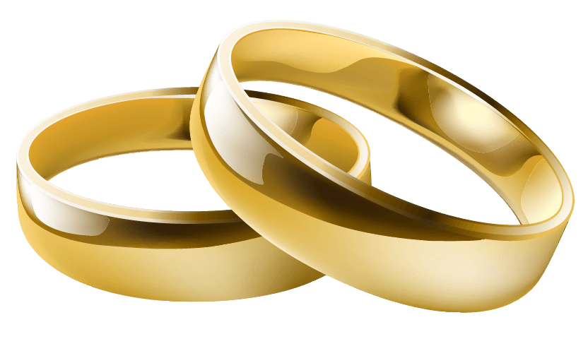 Golden Rings Transparent PNG Image