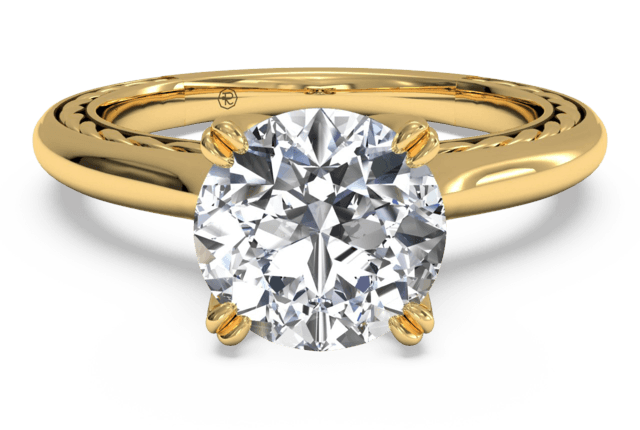Gold Ring With Diamond Transparent PNG Image