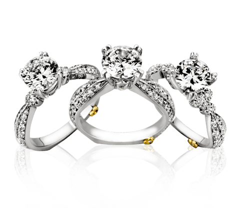 Silver Rings With Diamond Transparent PNG Image