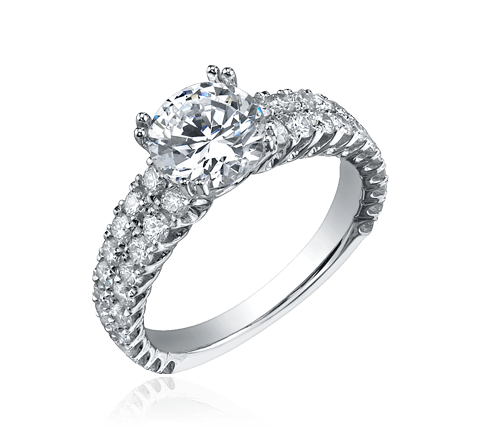 Silver Ring With Diamond Transparent PNG Image