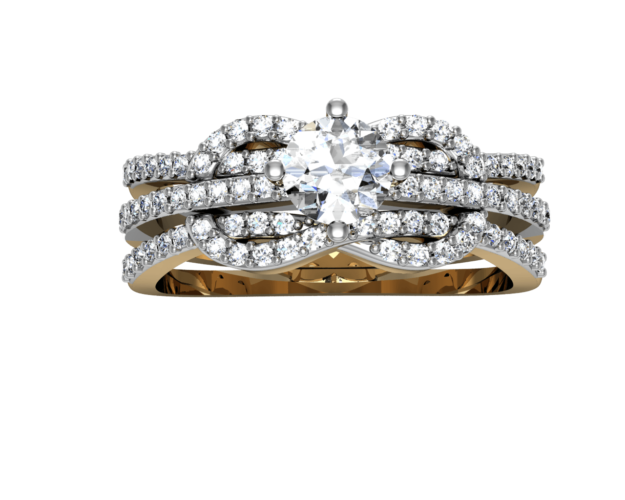 Silver Ring With Diamonds Transparent PNG Image