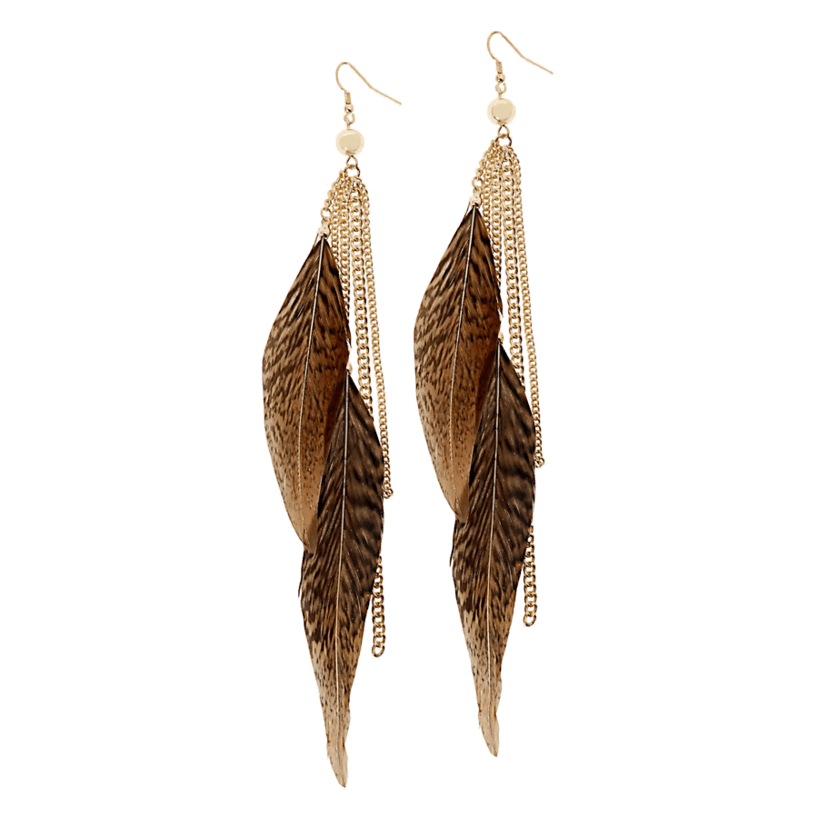 Feather Earrings Transparent PNG Image