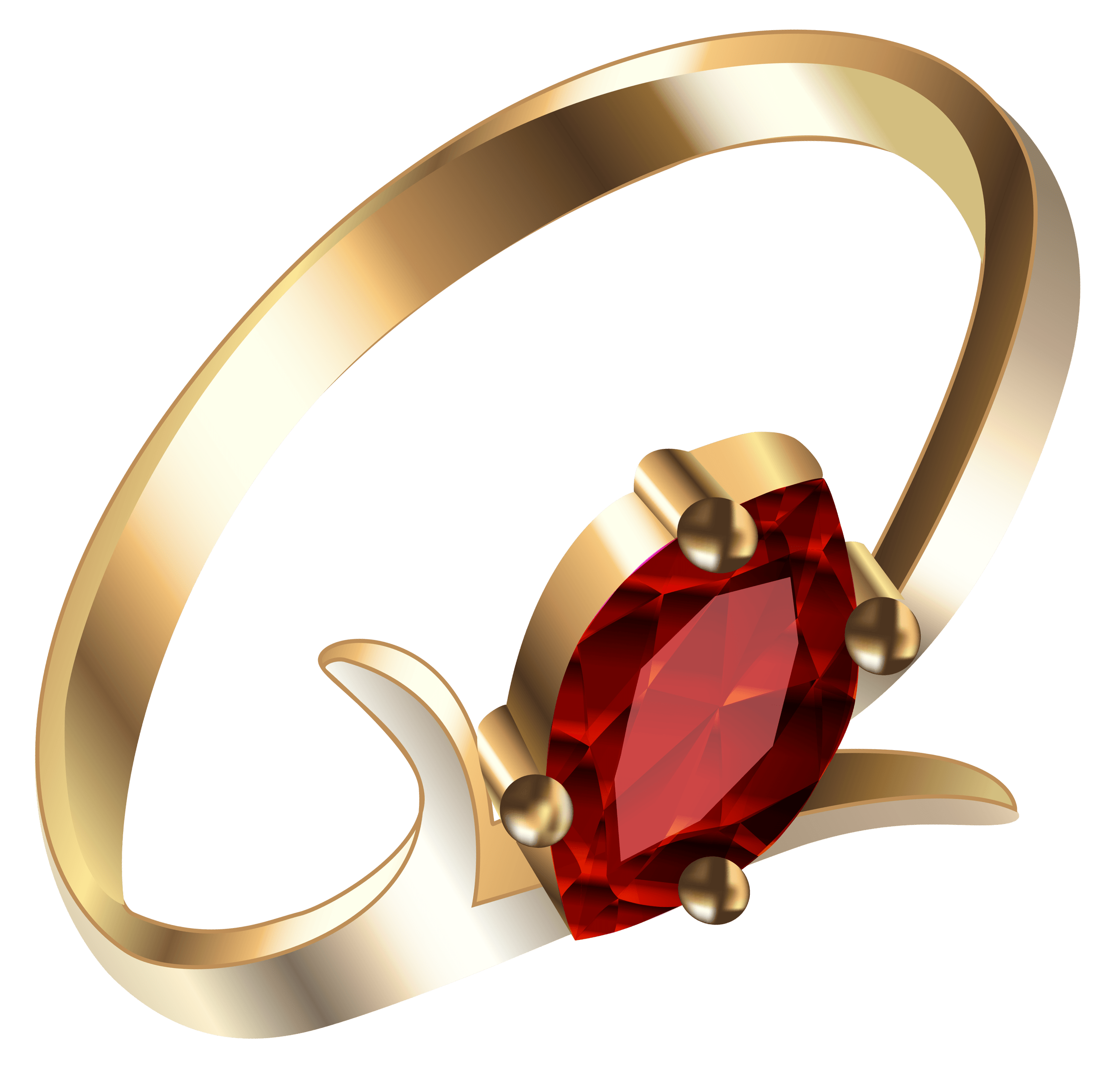 Gold Ring With Diamond Transparent PNG Image
