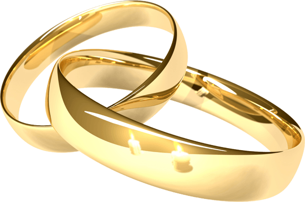 Golden Rings Transparent PNG Image