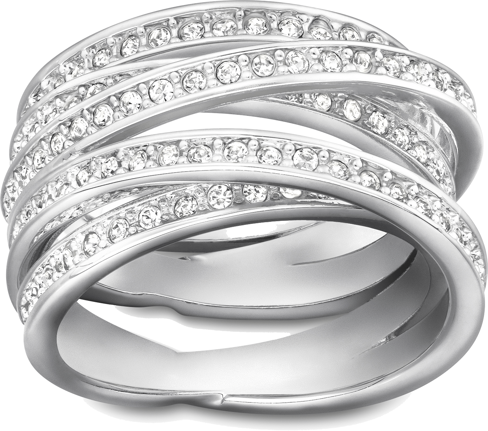 Silver Ring With Diamonds Transparent PNG Image