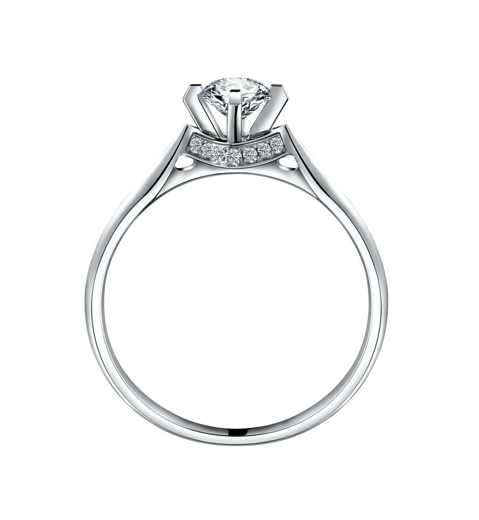 Silver Ring With Diamond Transparent PNG Image