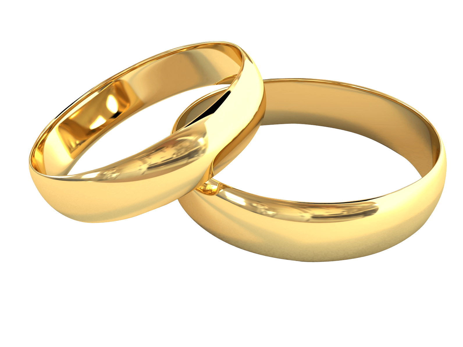 Golden Rings Transparent PNG Image