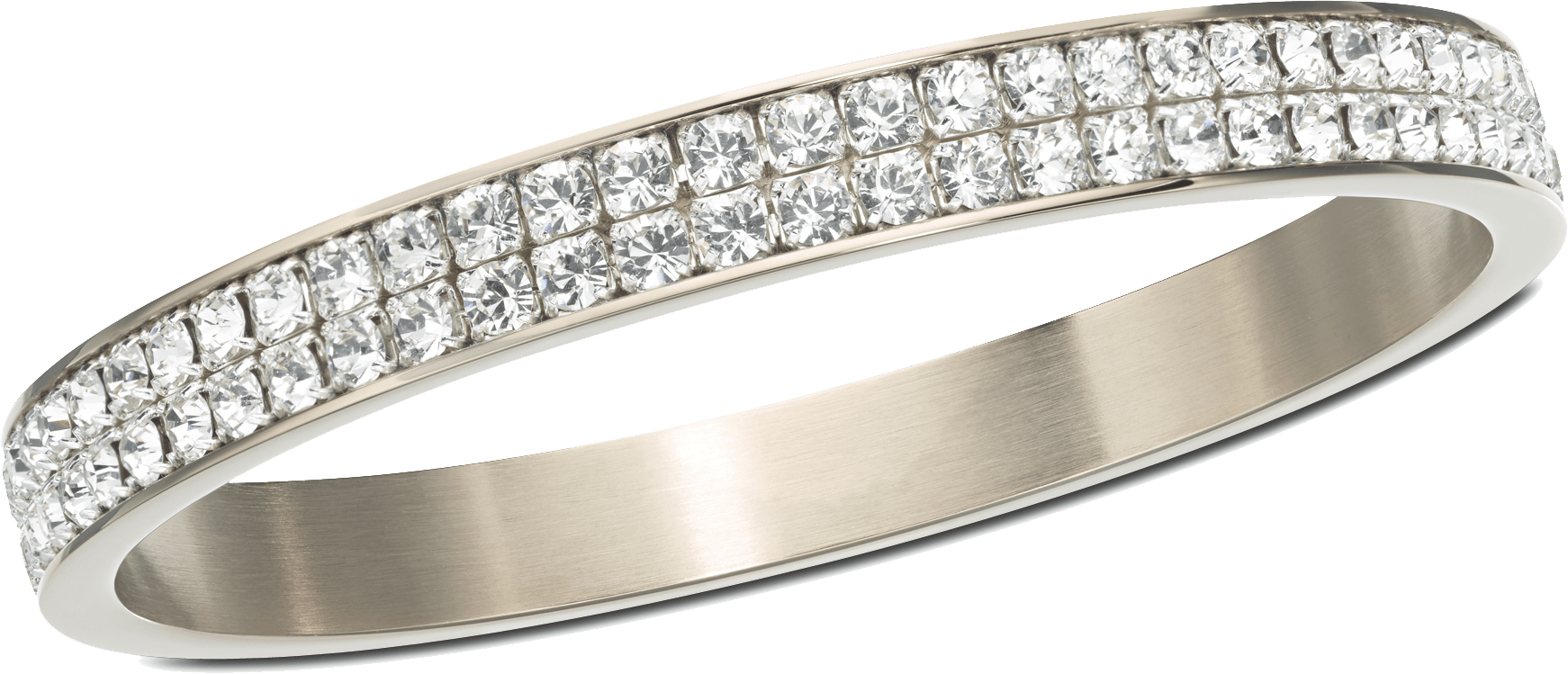 Silver Ring With Diamonds Transparent PNG Image