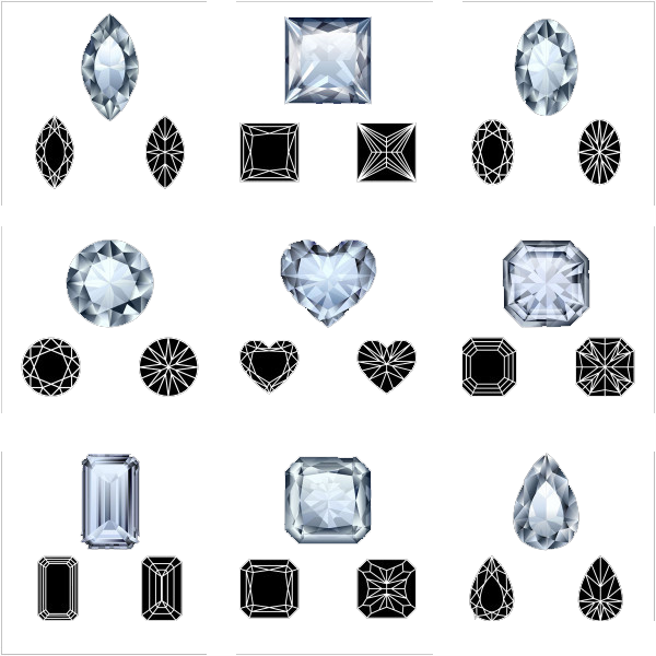Blue Diamond Gemstone Vecteur Jewellery Transparent PNG Image