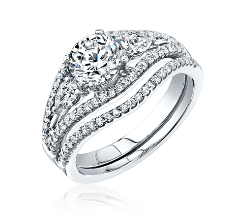 Silver Ring With Diamond Transparent PNG Image
