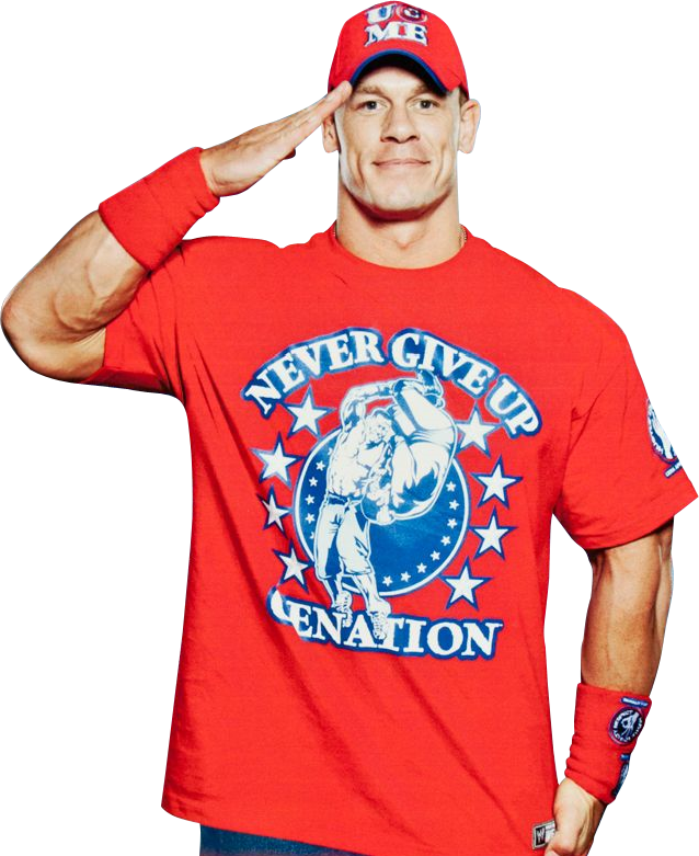John Cena Red Shirt Transparent PNG Image