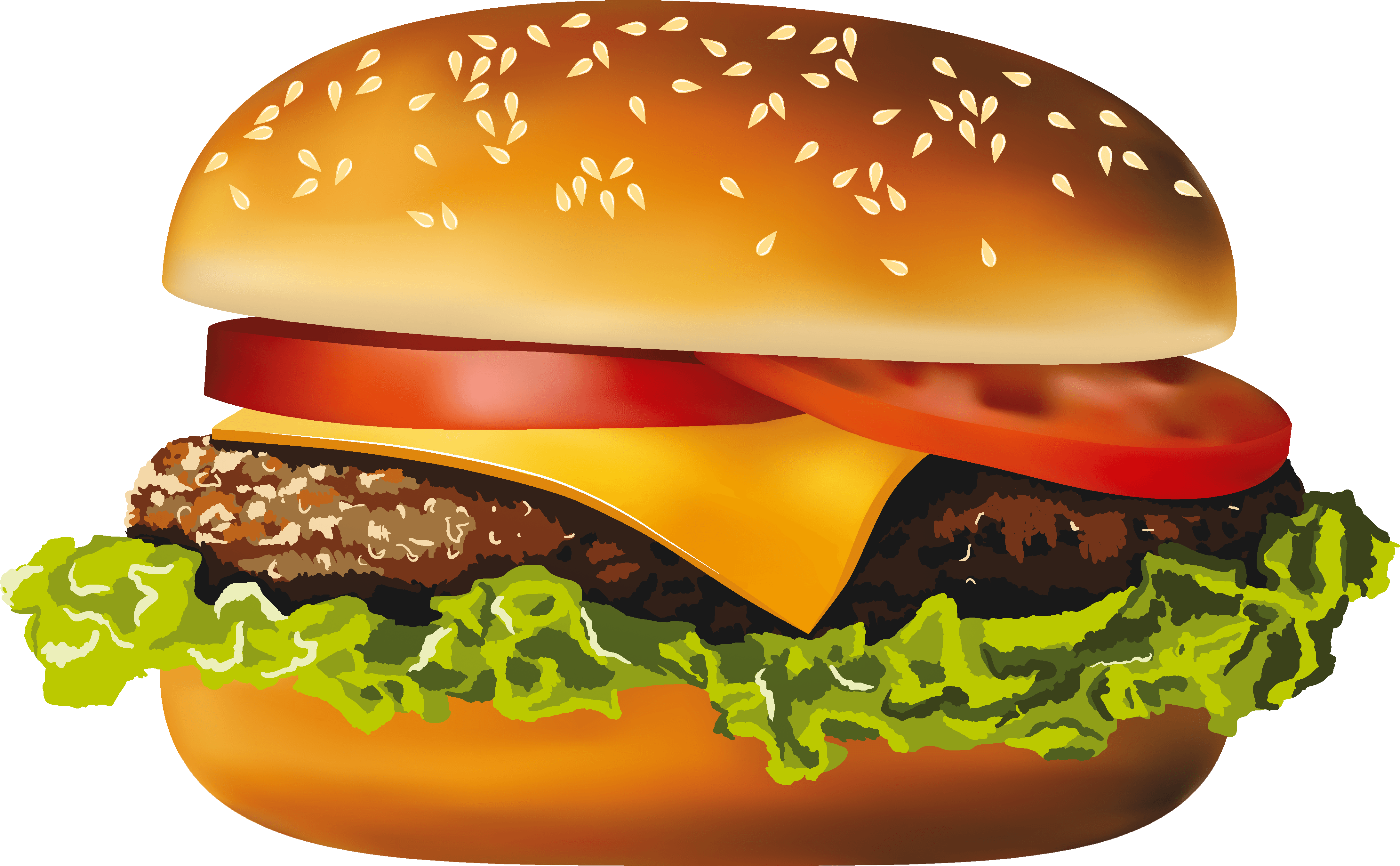Food Burger Junk Transparent PNG Image