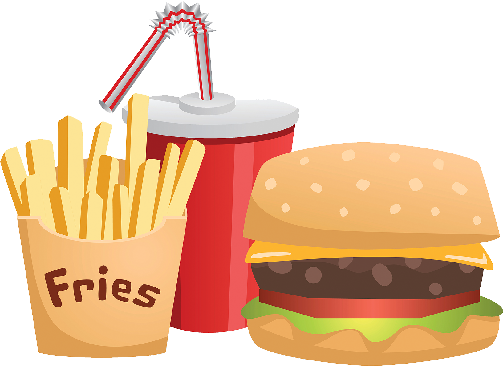 Food Junk Combo Transparent PNG Image