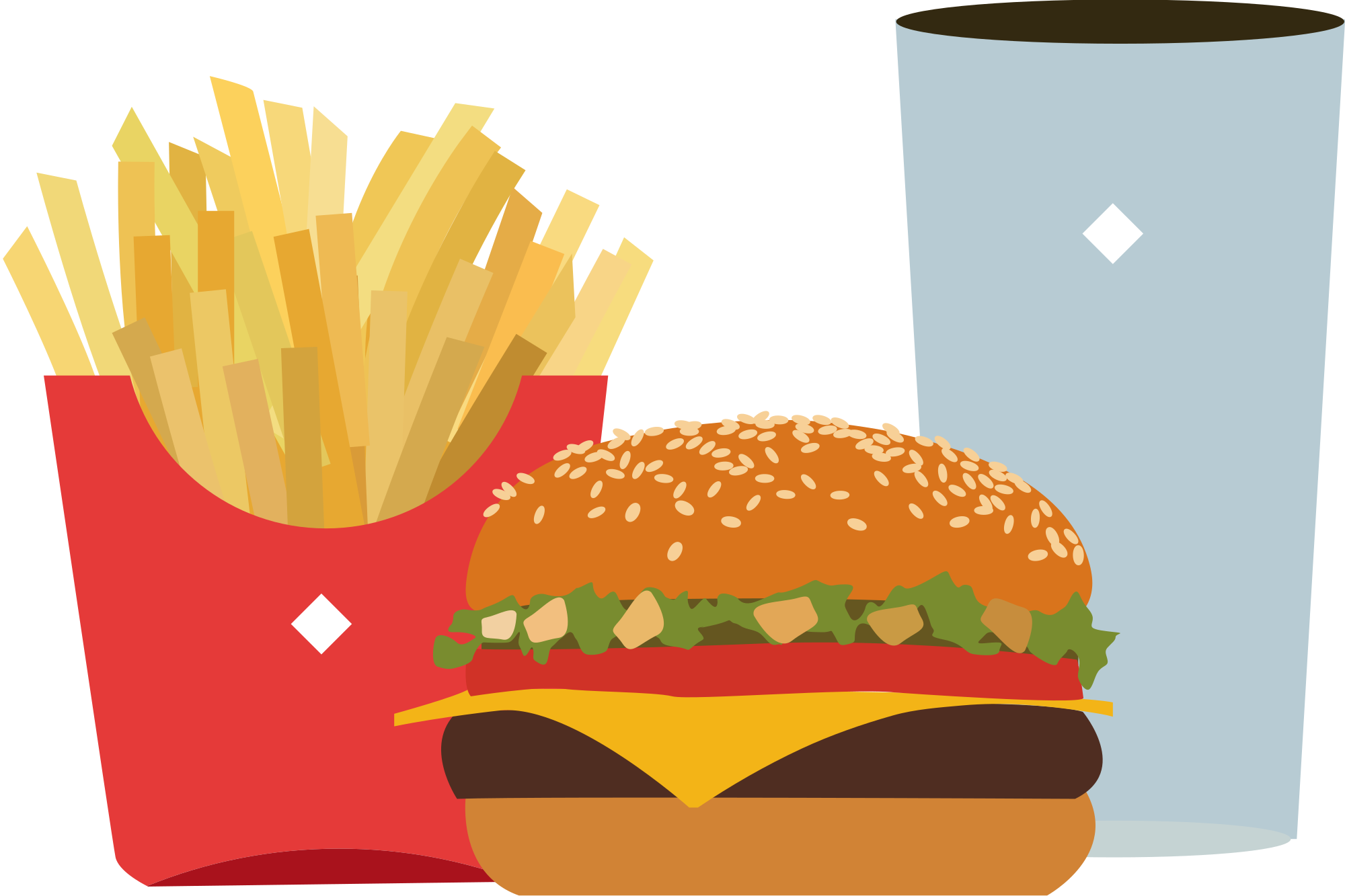 Food Junk Combo File Transparent PNG Image