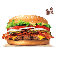 King Whopper Hamburger Food Cheeseburger Fast Burger PNG Image