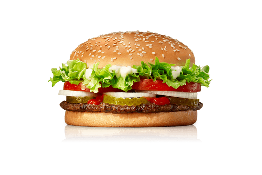 King Whopper Hamburger Food Fries Cheeseburger French Transparent PNG Image