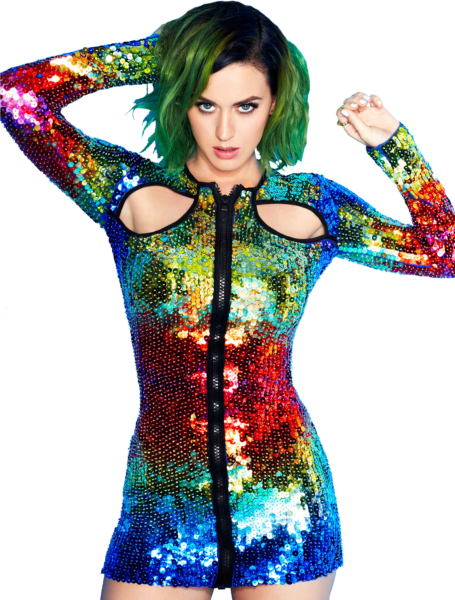 Hair Katy Perry Green Transparent PNG Image