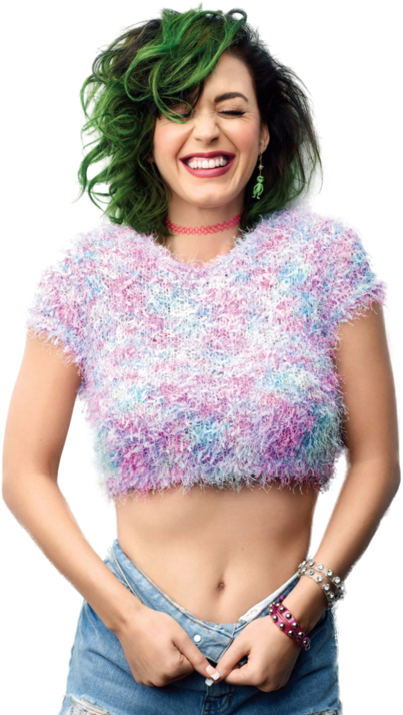 Hair Katy Perry Green Transparent PNG Image