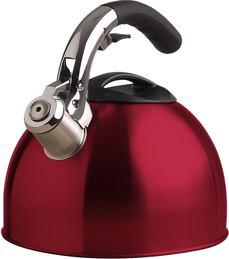 Red Kettle Transparent PNG Image
