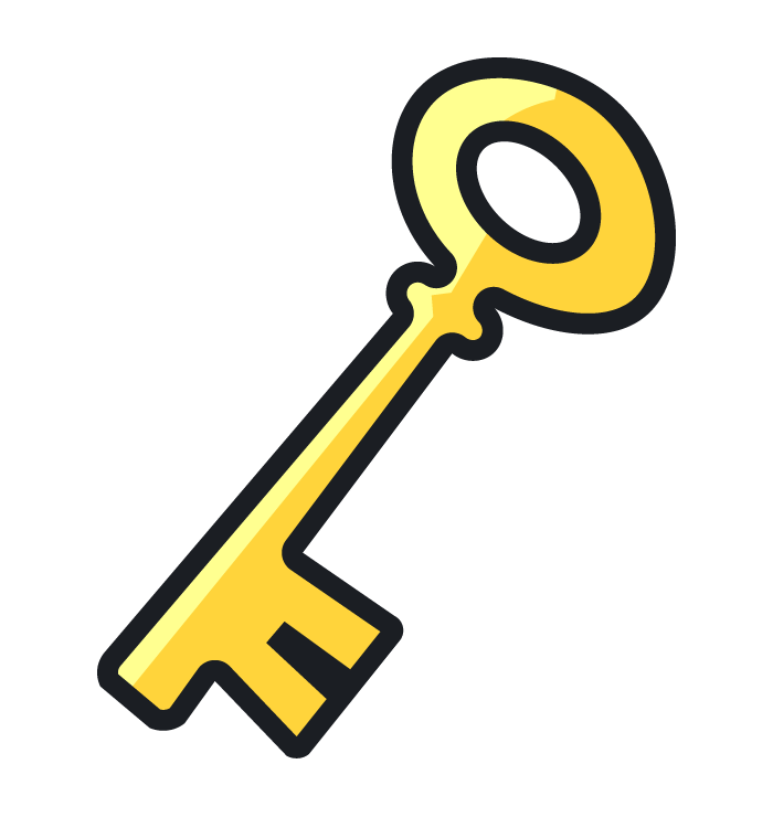 Golden Key Transparent PNG Image