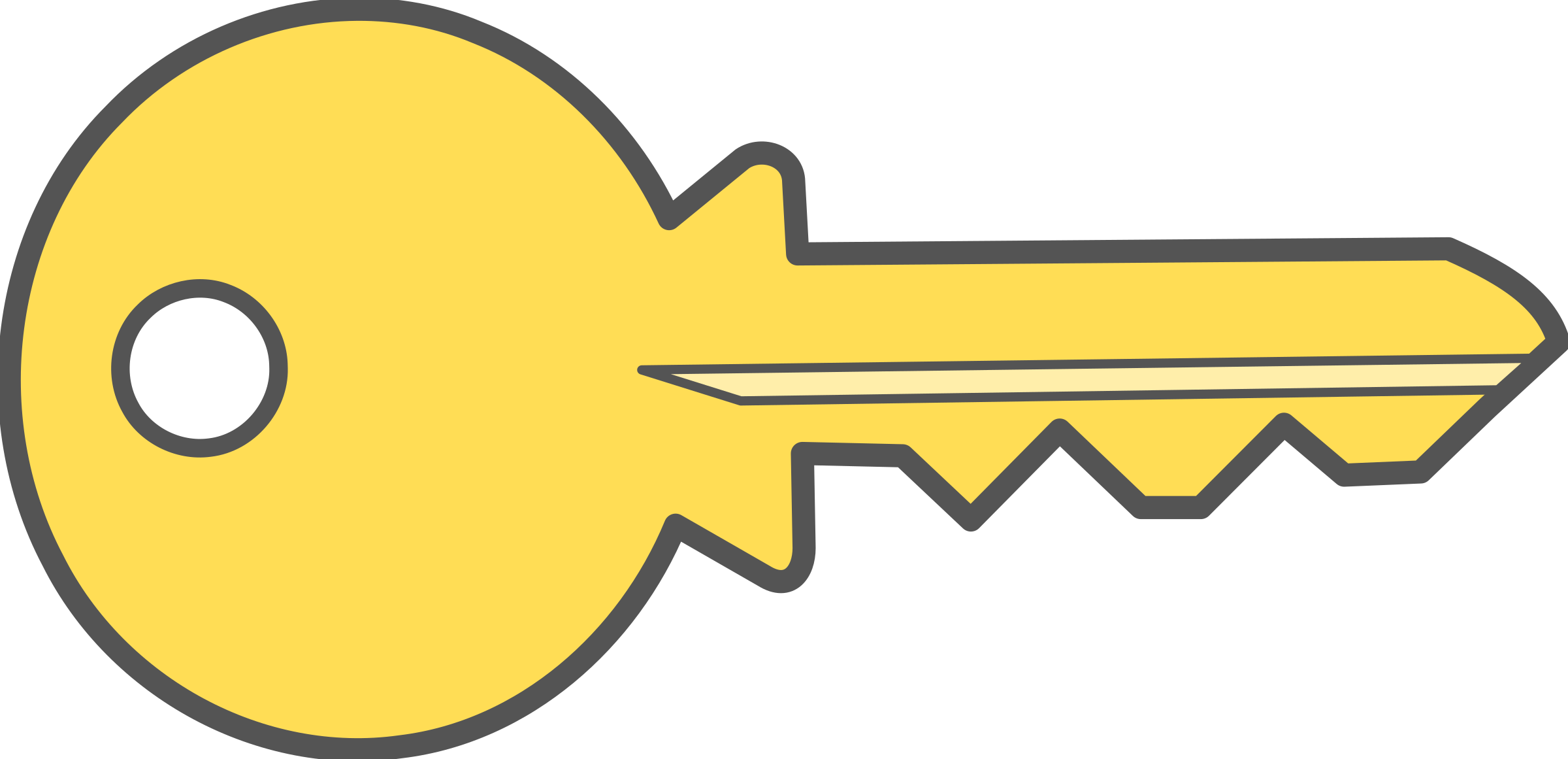 Golden Key Transparent PNG Image