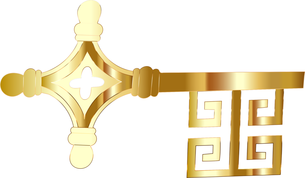 Antique Key Gold Transparent PNG Image