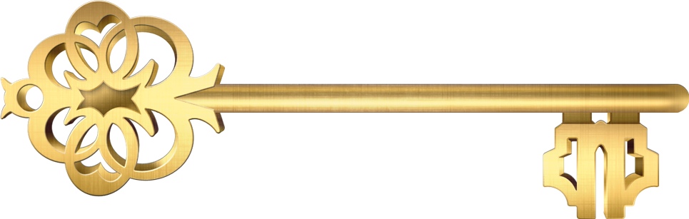 Antique Key Gold Transparent PNG Image