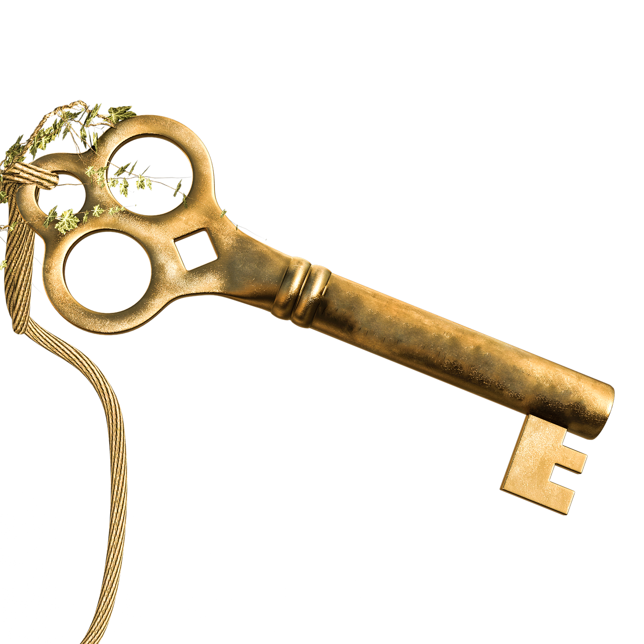 Antique Key Gold Transparent PNG Image