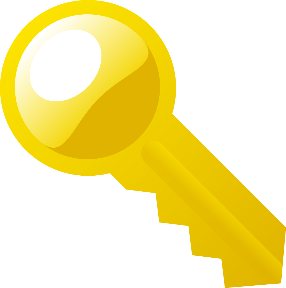Vector Key Gold Transparent PNG Image