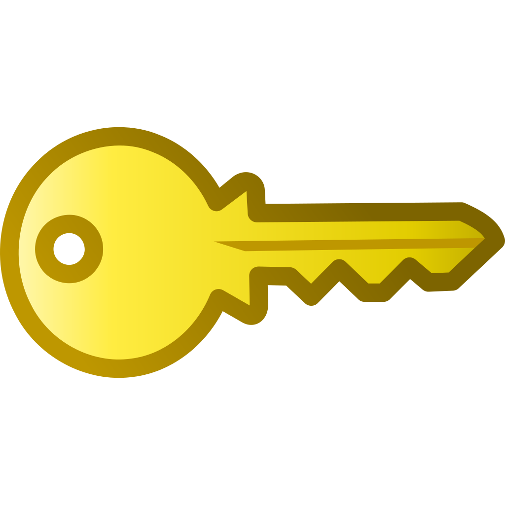 Vector Key Gold Transparent PNG Image