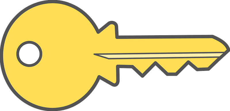 Vector Key Gold Transparent PNG Image