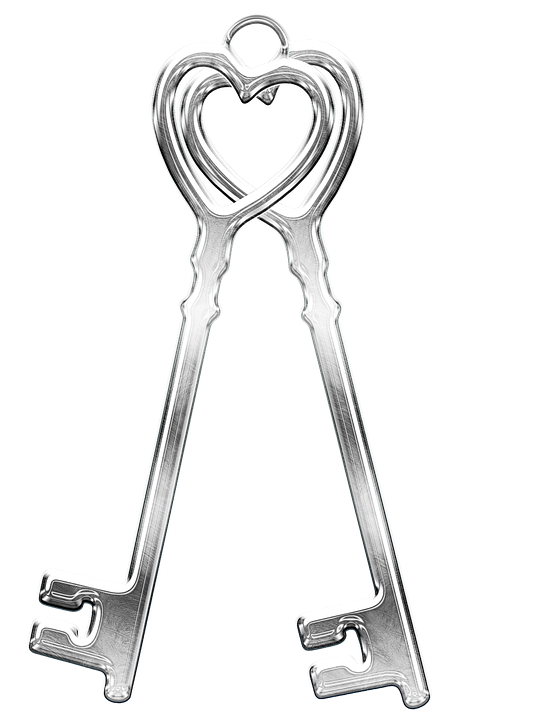 Silver Key Transparent PNG Image