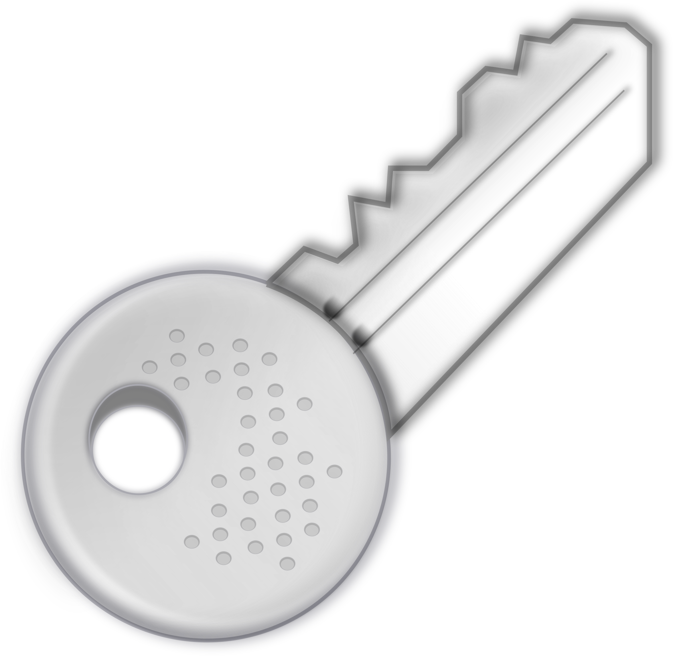 Vector Silver Key Transparent PNG Image