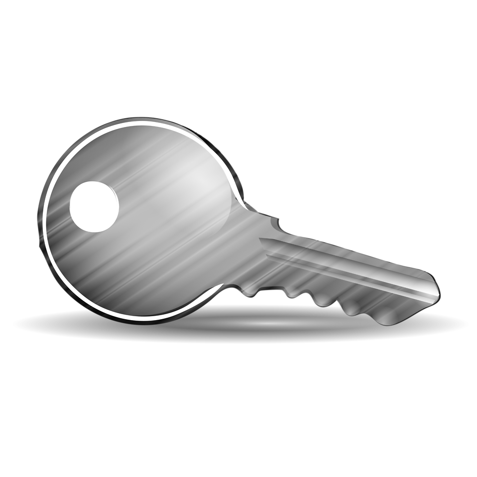 Vector Silver Key Transparent PNG Image