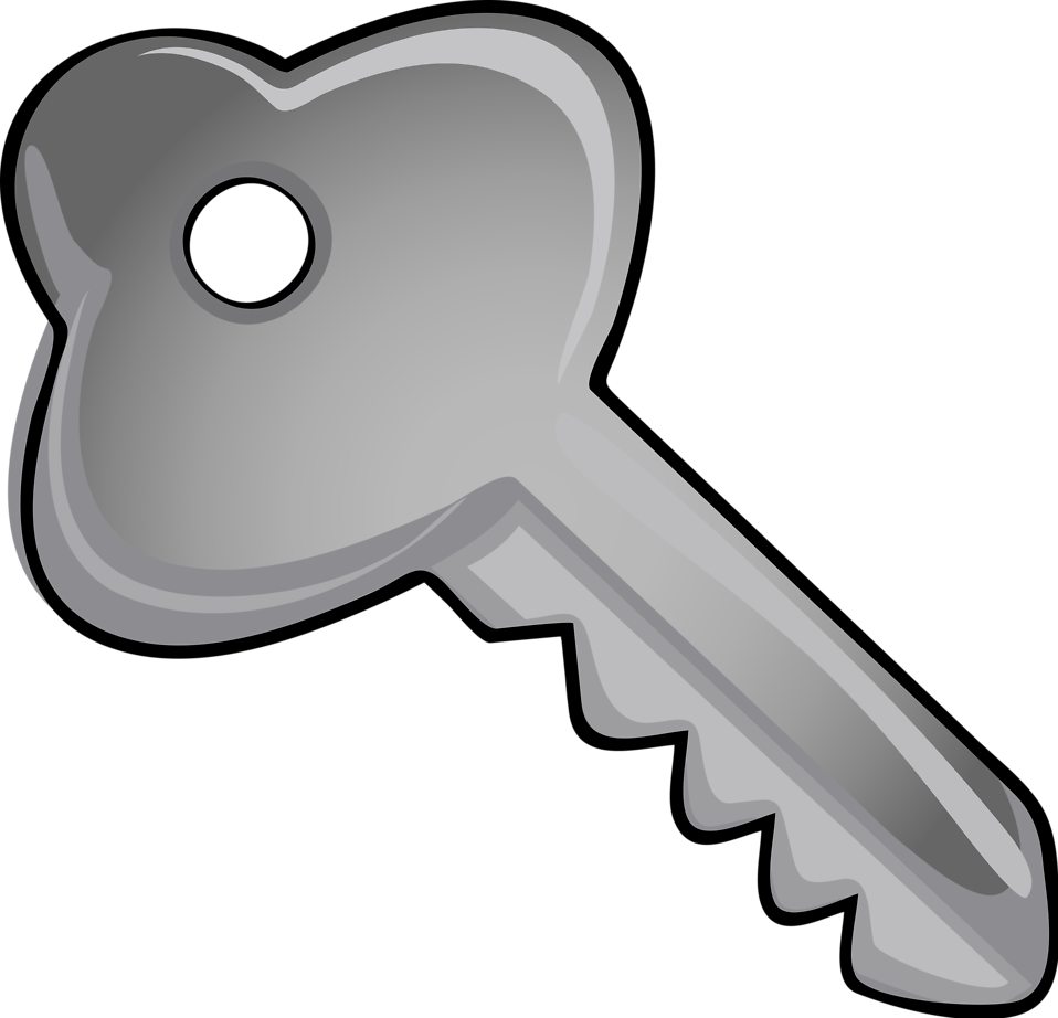 Vector Silver Key File Transparent PNG Image