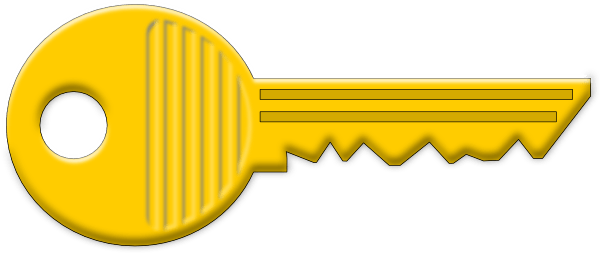 Golden Key Transparent PNG Image