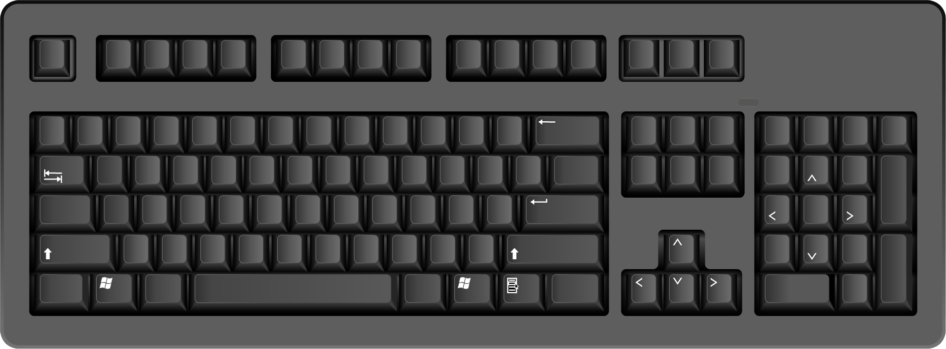 Black Computer Keyboard Transparent PNG Image